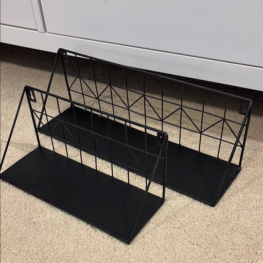 Black Metal Wall Shelves